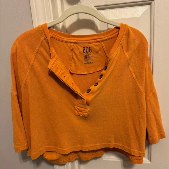 BDG Women's Orange Crop Top - Picture 2 of 4